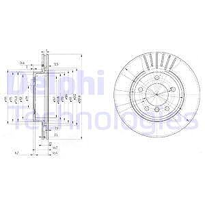 Delphi Bremsscheibe [Hersteller-Nr. BG3527C] für BMW von Delphi