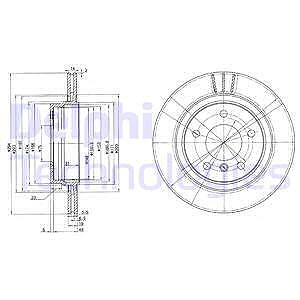 Delphi Bremsscheibe [Hersteller-Nr. BG3530C] für BMW von Delphi