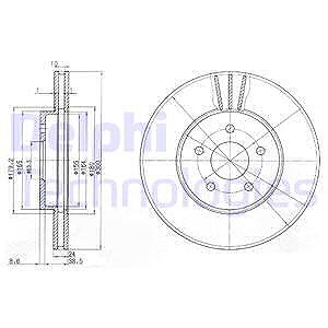 Delphi Bremsscheibe [Hersteller-Nr. BG3537C] für Ford, Jaguar von Delphi