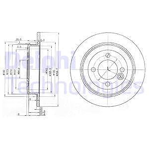 Delphi Bremsscheibe [Hersteller-Nr. BG3662C] für Mini von Delphi