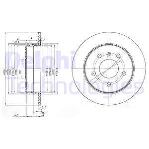 Delphi Bremsscheibe [Hersteller-Nr. BG3710] für Mercedes-Benz von Delphi