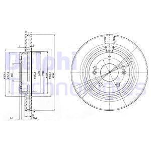 Delphi Bremsscheibe [Hersteller-Nr. BG3860] für Hyundai von Delphi