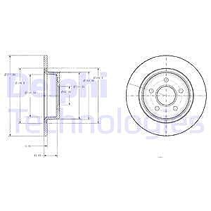 Delphi Bremsscheibe [Hersteller-Nr. BG3873] für Ford von Delphi