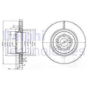 Delphi Bremsscheibe [Hersteller-Nr. BG3914] für Toyota von Delphi