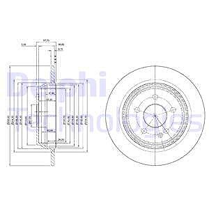 Delphi Bremsscheibe [Hersteller-Nr. BG4063C] für Ford, Land Rover von Delphi