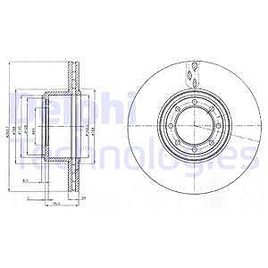 Delphi Bremsscheibe [Hersteller-Nr. BG4102] für Iveco von Delphi