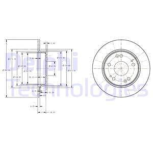 Delphi Bremsscheibe [Hersteller-Nr. BG4118C] für Honda von Delphi