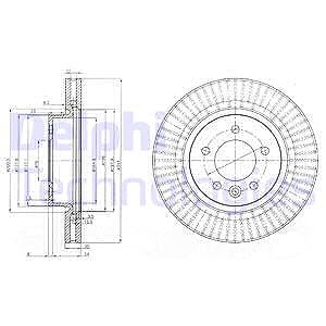Delphi Bremsscheibe [Hersteller-Nr. BG9006C] für Land Rover von Delphi