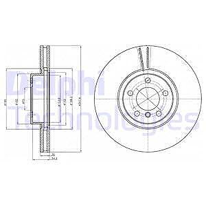 Delphi Bremsscheibe [Hersteller-Nr. BG9063C] für BMW von Delphi