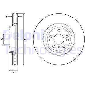 Delphi Bremsscheibe [Hersteller-Nr. BG9148C] für Mercedes-Benz von Delphi