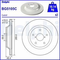 Bremsscheibe DELPHI BG5105C von Delphi