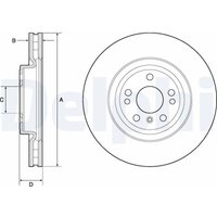 Bremsscheibe DELPHI BG9148C vorne, belüftet, hochkarbonisiert, 1 Stück von Delphi