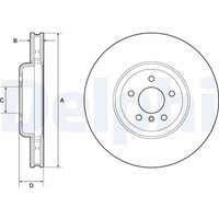 Bremsscheibe DELPHI BG9160C vorne, belüftet, hochkarbonisiert, 1 Stück von Delphi