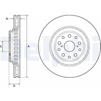 Bremsscheibe DELPHI BG9186C vorne, belüftet, 1 Stück von Delphi