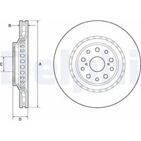 Bremsscheibe DELPHI BG9187C vorne, belüftet, 1 Stück von Delphi