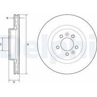 Bremsscheibe DELPHI BG9204C vorne, belüftet, hochkarbonisiert, 1 Stück von Delphi