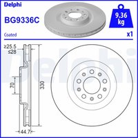 Bremsscheibe DELPHI BG9336C vorne, belüftet, 1 Stück von Delphi