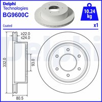 Bremsscheibe DELPHI BG9600C von Delphi