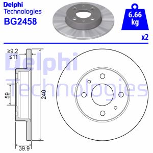 Bremsscheibe Delphi BG2458 von Delphi