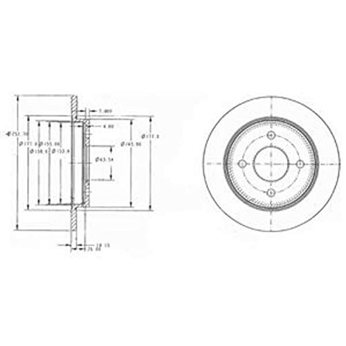 Bremsscheibe - Delphi BG3054C von Delphi