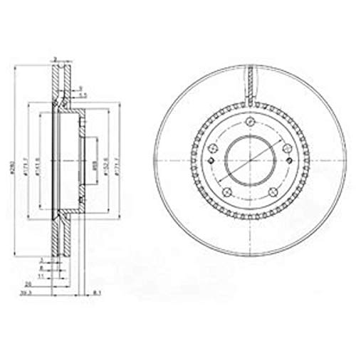 Bremsscheibe - Delphi BG3861C von Delphi