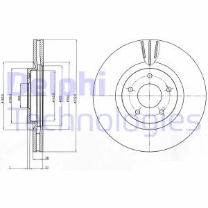 Bremsscheibe Delphi BG4231C von Delphi