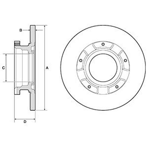 Bremsscheibe - Delphi BG4673 von Delphi