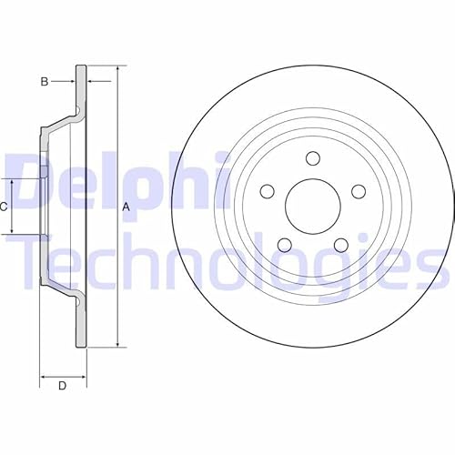 Bremsscheibe - Delphi BG4782C von Delphi