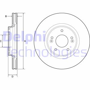 Bremsscheibe Delphi BG4931C von Delphi