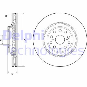 Bremsscheibe Delphi BG9186C von Delphi