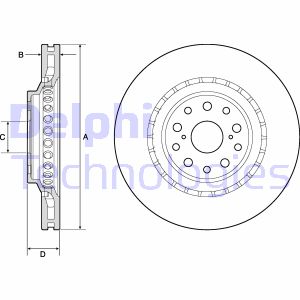 Bremsscheibe Delphi BG9187C von Delphi