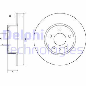 Bremsscheibe Hinterachse Delphi BG2386 von Delphi