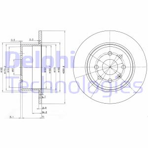 Bremsscheibe Hinterachse Delphi BG2637 von Delphi