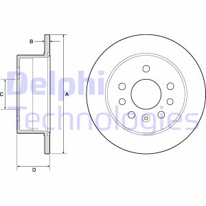 Bremsscheibe Hinterachse Delphi BG2879 von Delphi