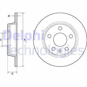 Bremsscheibe Hinterachse Delphi BG3026 von Delphi