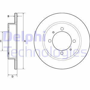 Bremsscheibe Hinterachse Delphi BG3203 von Delphi