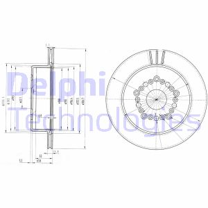 Bremsscheibe Hinterachse Delphi BG3230 von Delphi