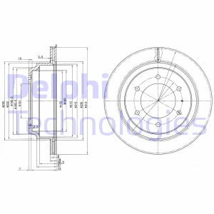 Bremsscheibe Hinterachse Delphi BG3353 von Delphi