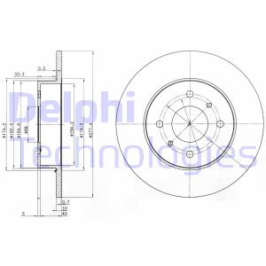 Bremsscheibe Hinterachse Delphi BG3764 von Delphi