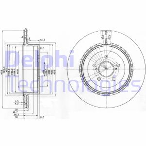 Bremsscheibe Hinterachse Delphi BG3819 von Delphi