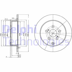 Bremsscheibe Hinterachse Delphi BG3822 von Delphi