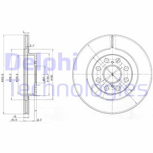 Bremsscheibe Hinterachse Delphi BG3825 von Delphi