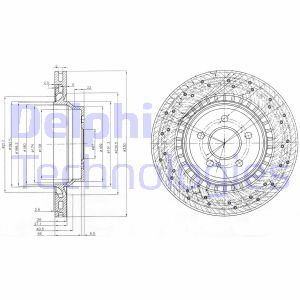 Bremsscheibe Hinterachse Delphi BG3917 von Delphi