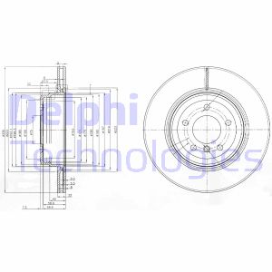 Bremsscheibe Hinterachse Delphi BG3961 von Delphi