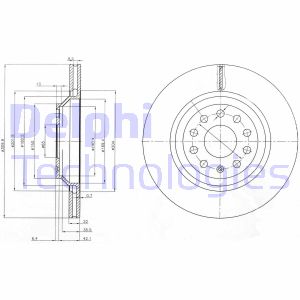 Bremsscheibe Hinterachse Delphi BG3975 von Delphi