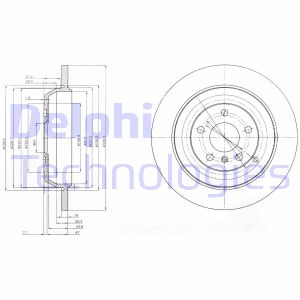 Bremsscheibe Hinterachse Delphi BG4031 von Delphi