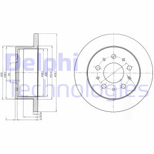 Bremsscheibe Hinterachse Delphi BG4061 von Delphi