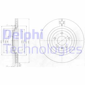 Bremsscheibe Hinterachse Delphi BG4087 von Delphi