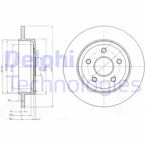 Bremsscheibe Hinterachse Delphi BG4160 von Delphi