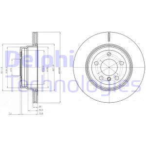 Bremsscheibe Hinterachse Delphi BG4168 von Delphi